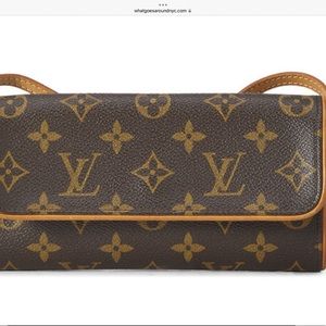 Louis Vuitton monogram canvas pochette twin pm